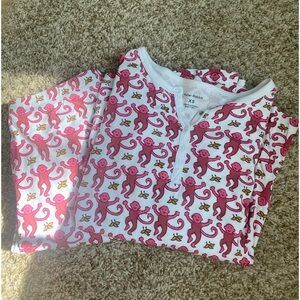 Monkey Roller Rabbit Pajamas | Size XS Long Sleeve